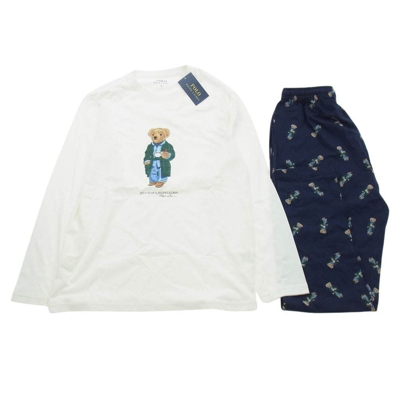 POLO RALPH LAUREN ポロ・ラルフローレン RM8-Y501 スリープウェアセット モーニングローブ ベア プリント 長袖 Tシャツ カットソー ボトムス セットアップ マルチカラー系 M【中古】