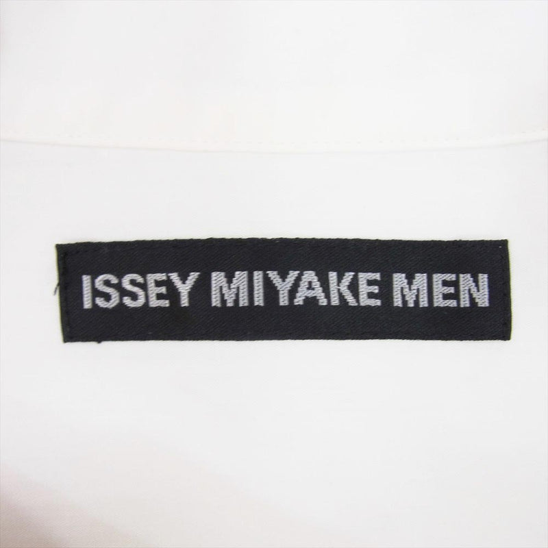 ISSEY MIYAKE イッセイミヤケ ME93FJ151 MEN バンドカラー 長袖 シャツ ホワイト系 3【中古】