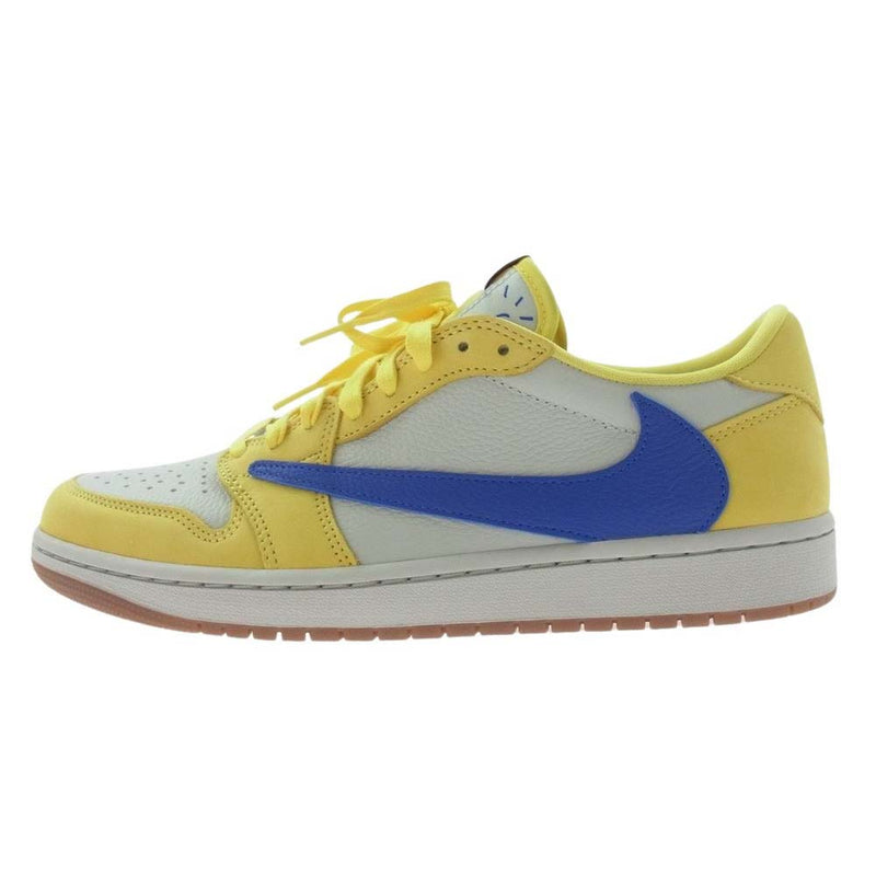 NIKE ナイキ DZ4137-700 × Travis Scott WMNS Air Jordan 1 Retro Low OG Canary トラヴィススコット ウィメンズ エアジョーダン1 レトロ ロー OG カナリー スニーカー イエロー系 28cm【新古品】【未使用】【中古】