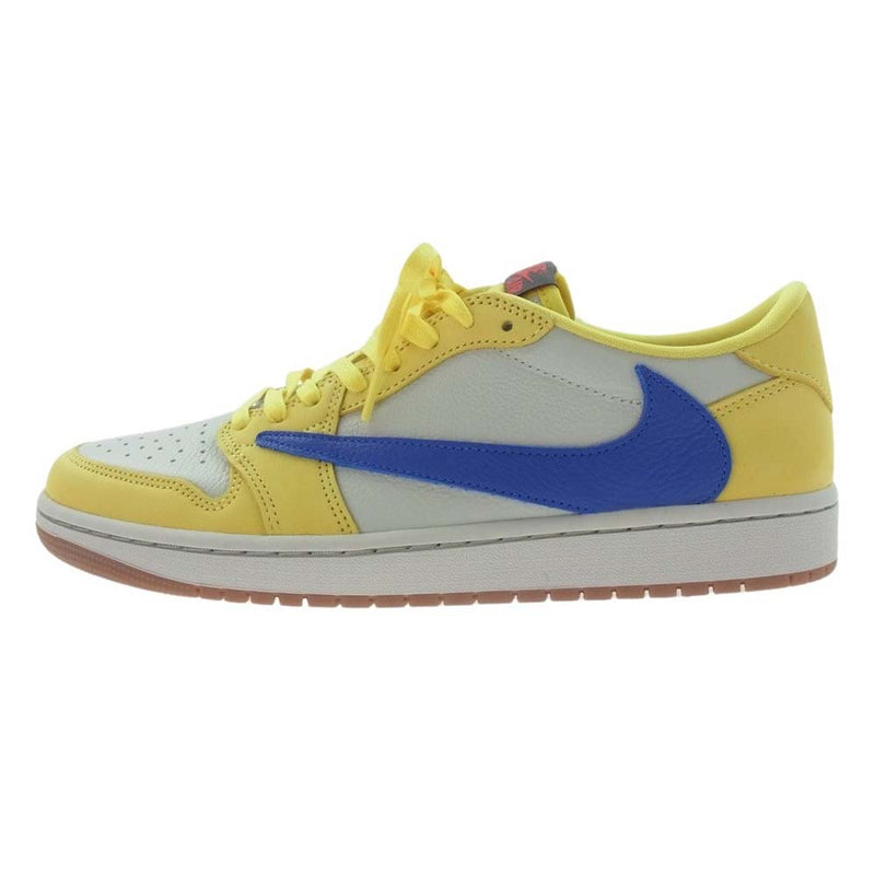 NIKE ナイキ DZ4137-700 × Travis Scott WMNS Air Jordan 1 Retro Low OG Canary トラヴィススコット ウィメンズ エアジョーダン1 レトロ ロー OG カナリー スニーカー イエロー系 28cm【新古品】【未使用】【中古】