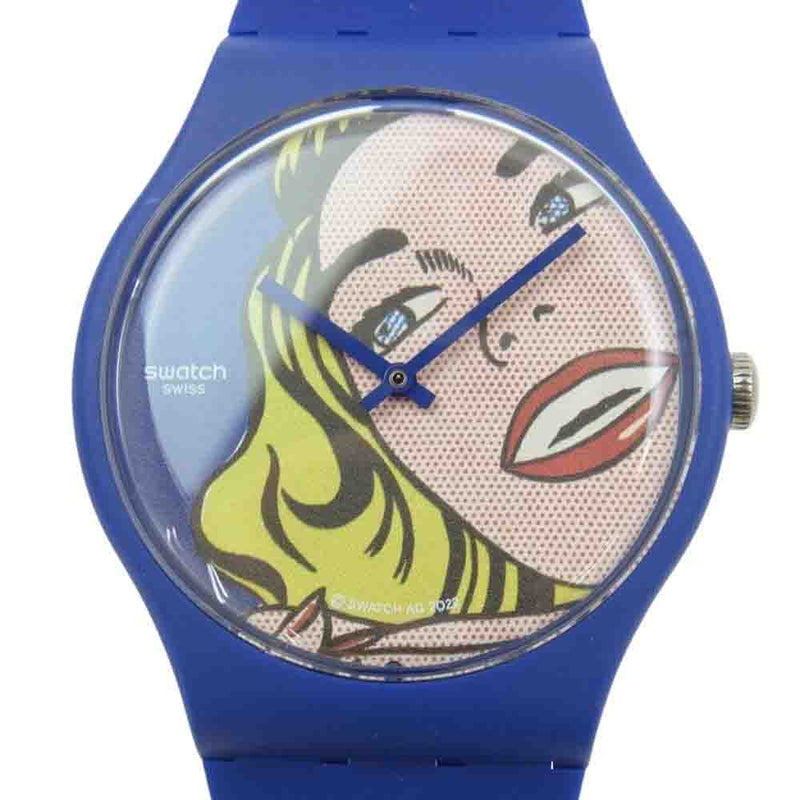 Swatch スウォッチ MoMA GIRL BY ROY リストウォッチ 腕時計 ブルー系【美品】【中古】