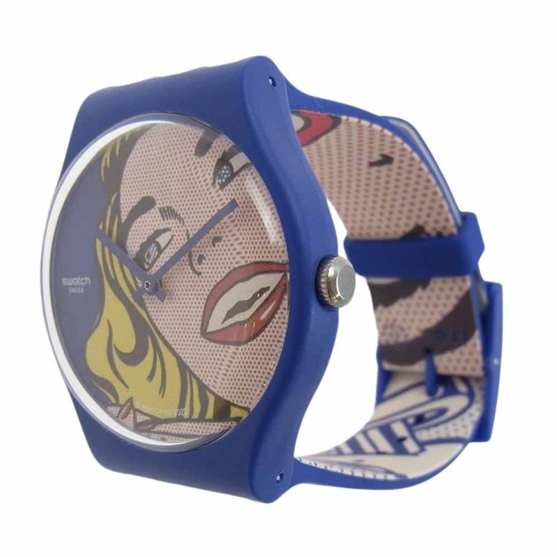 Swatch スウォッチ MoMA GIRL BY ROY リストウォッチ 腕時計 ブルー系【美品】【中古】