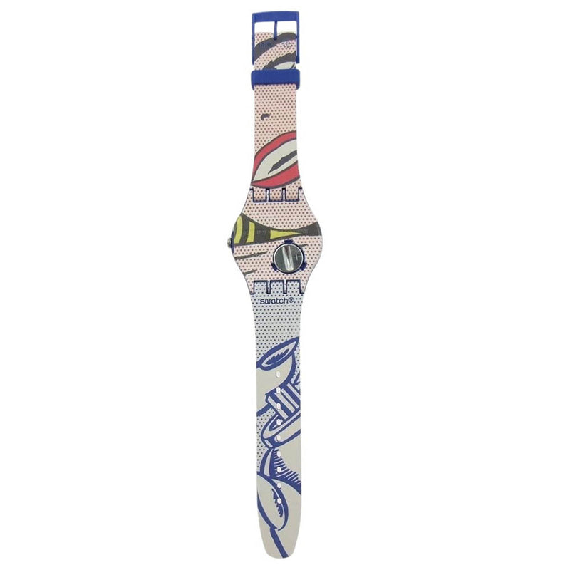 Swatch スウォッチ MoMA GIRL BY ROY リストウォッチ 腕時計 ブルー系【美品】【中古】