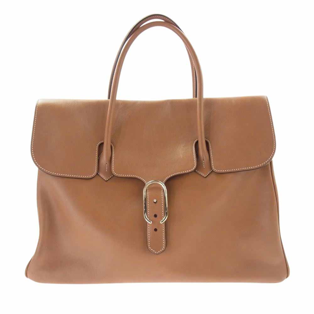 Cisei シセイ FLAP TOTE フラップ トートバッグ レザー バッグ ブラウン系【中古】