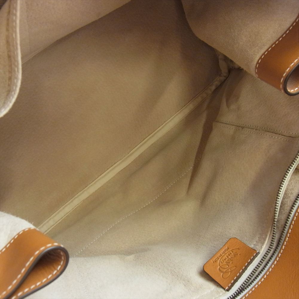 Cisei シセイ FLAP TOTE フラップ トートバッグ レザー バッグ ブラウン系【中古】