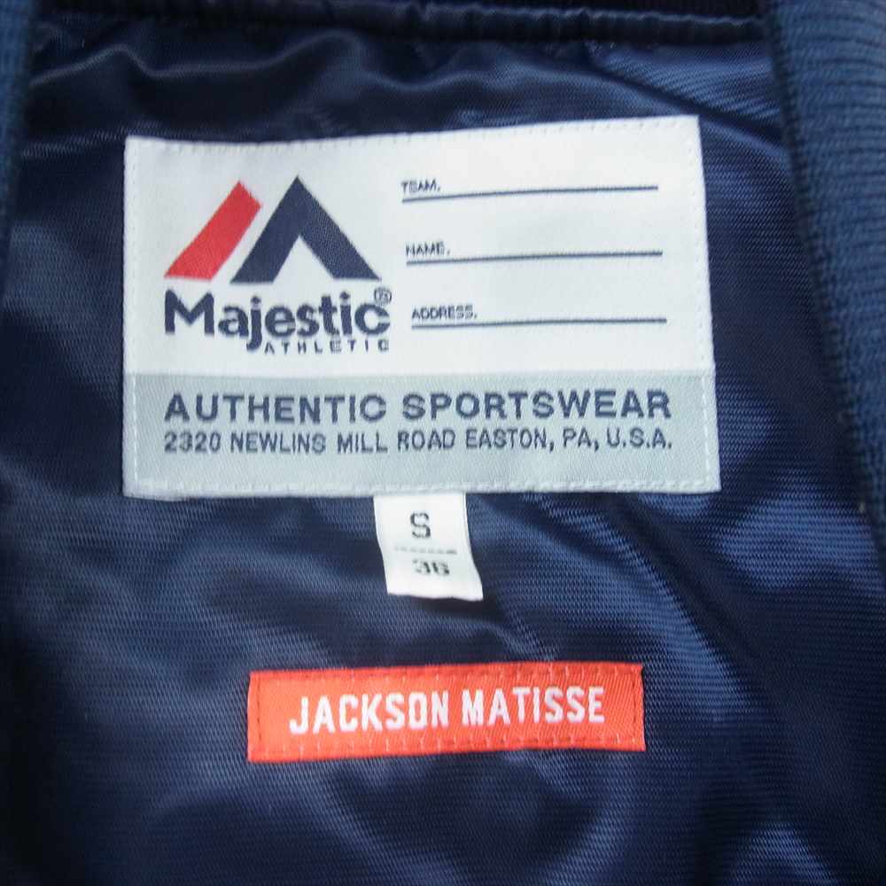 マジェスティック New York Yankees ニューヨークヤンキース JACKSON MATISSE ジャクソンマティス スタジャン ブルゾン ネイビー系 S【中古】