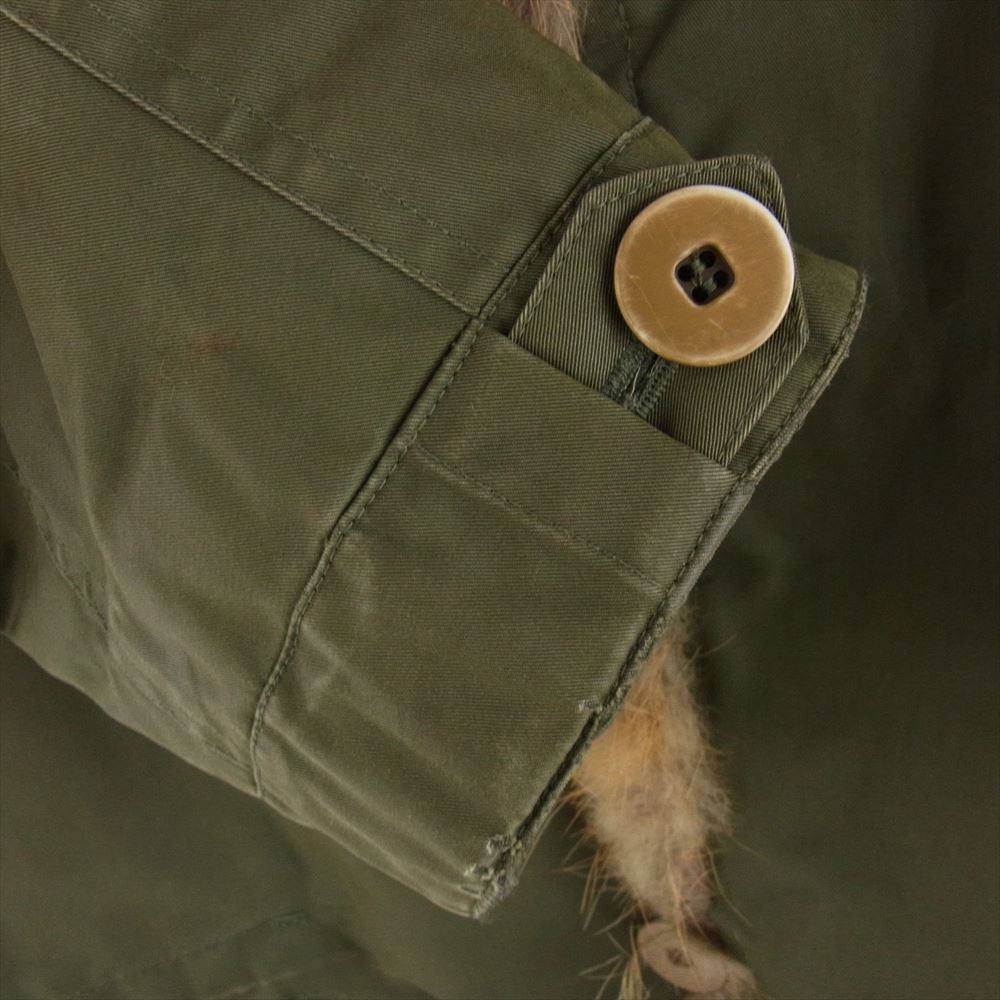 A.P.C. アーペーセー Kanye West カニエ ウェスト Parka with fur KAKI MILITAIRE ファー ミリタリー モッズコート カーキ系 XS【中古】