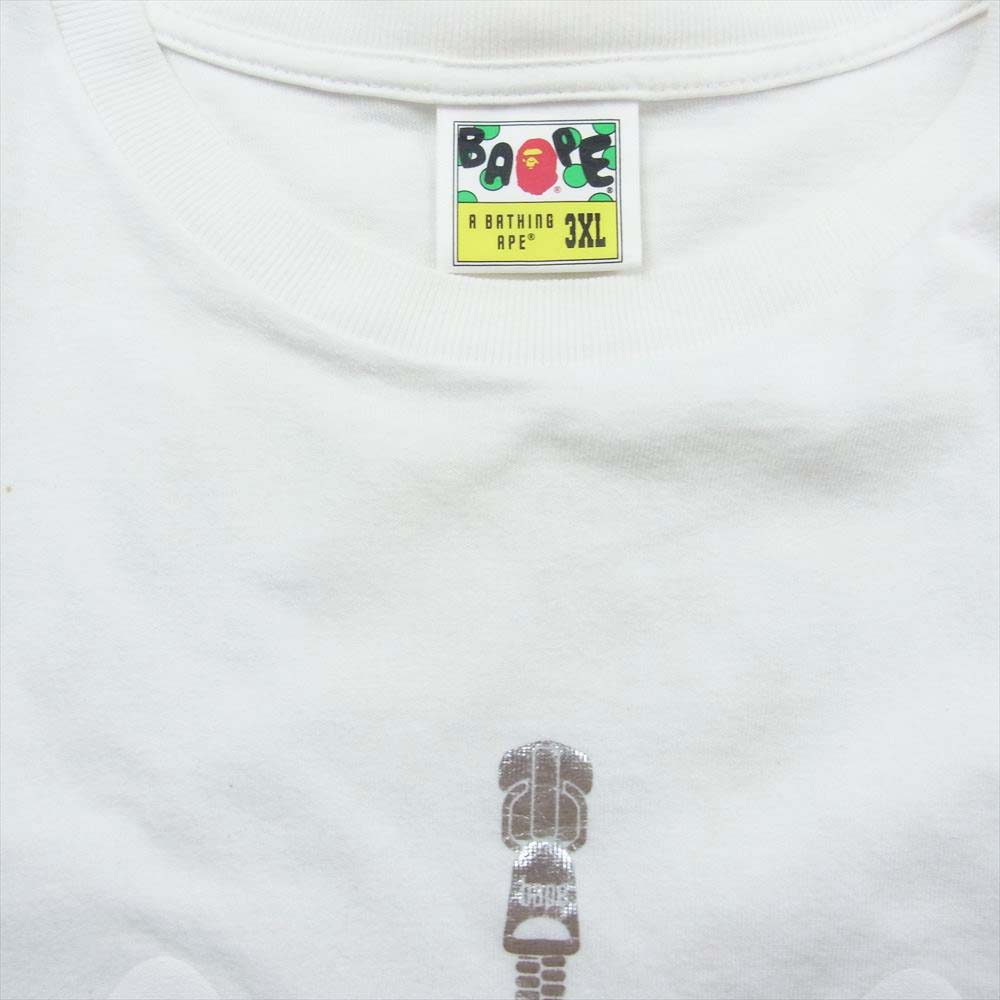 A BATHING APE アベイシングエイプ SHARK TEE シャーク 半袖 Tシャツ ホワイト系【中古】