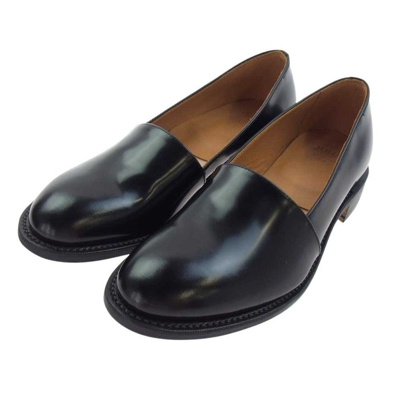 ユハ 10150901 SHORT VAMP LOAFER ショート ヴァンプ ローファー シューズ ブラック系 10【新古品】【未使用】【中古】