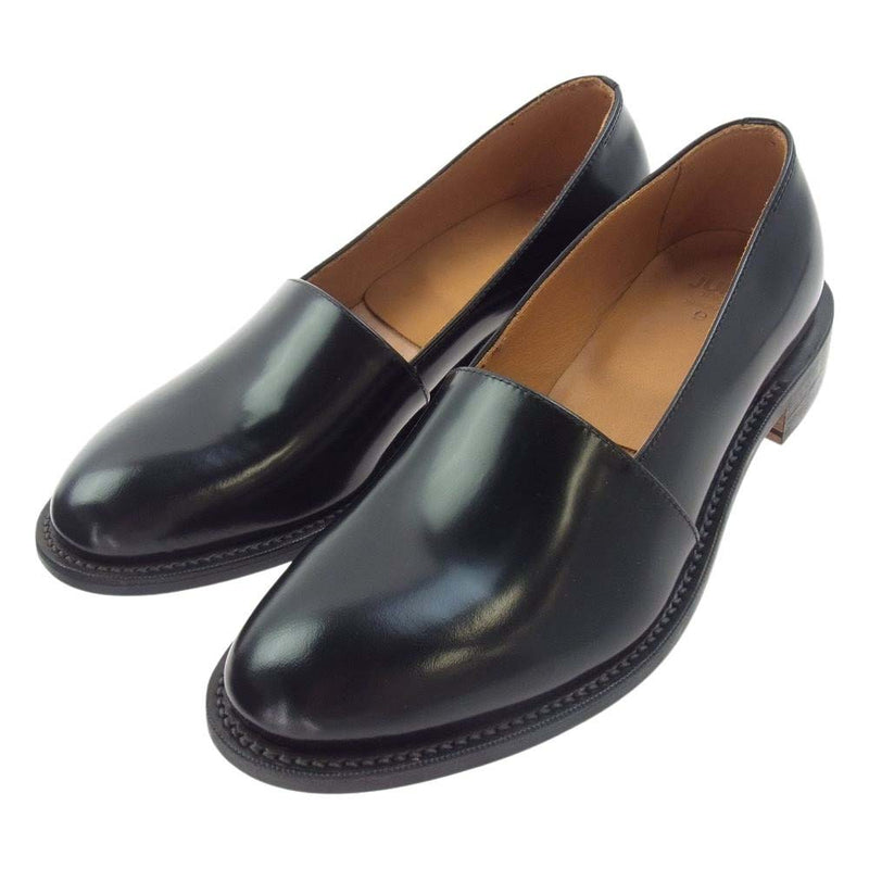 ユハ 10150901 SHORT VAMP LOAFER ショート ヴァンプ ローファー シューズ ブラック系 9【新古品】【未使用】【中古】