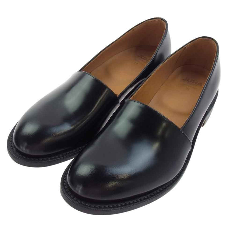 ユハ 10150901 SHORT VAMP LOAFER ショート ヴァンプ ローファー シューズ ブラック系 8【新古品】【未使用】【中古】