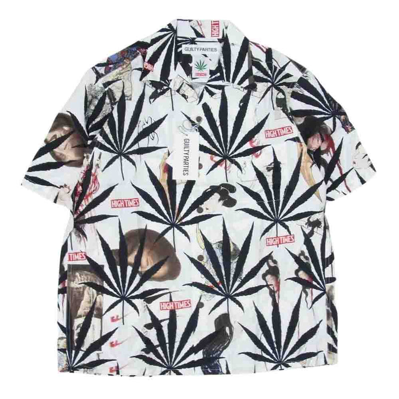 WACKO MARIA ワコマリア 24SS HIGHTIMES-WM-HI06 HIGHTIMES S/S HAWAIIAN SHIRT TYPE-2 ハイタイムズ ハワイアン アロハ 半袖 シャツ ホワイト系 S【新古品】【未使用】【中古】