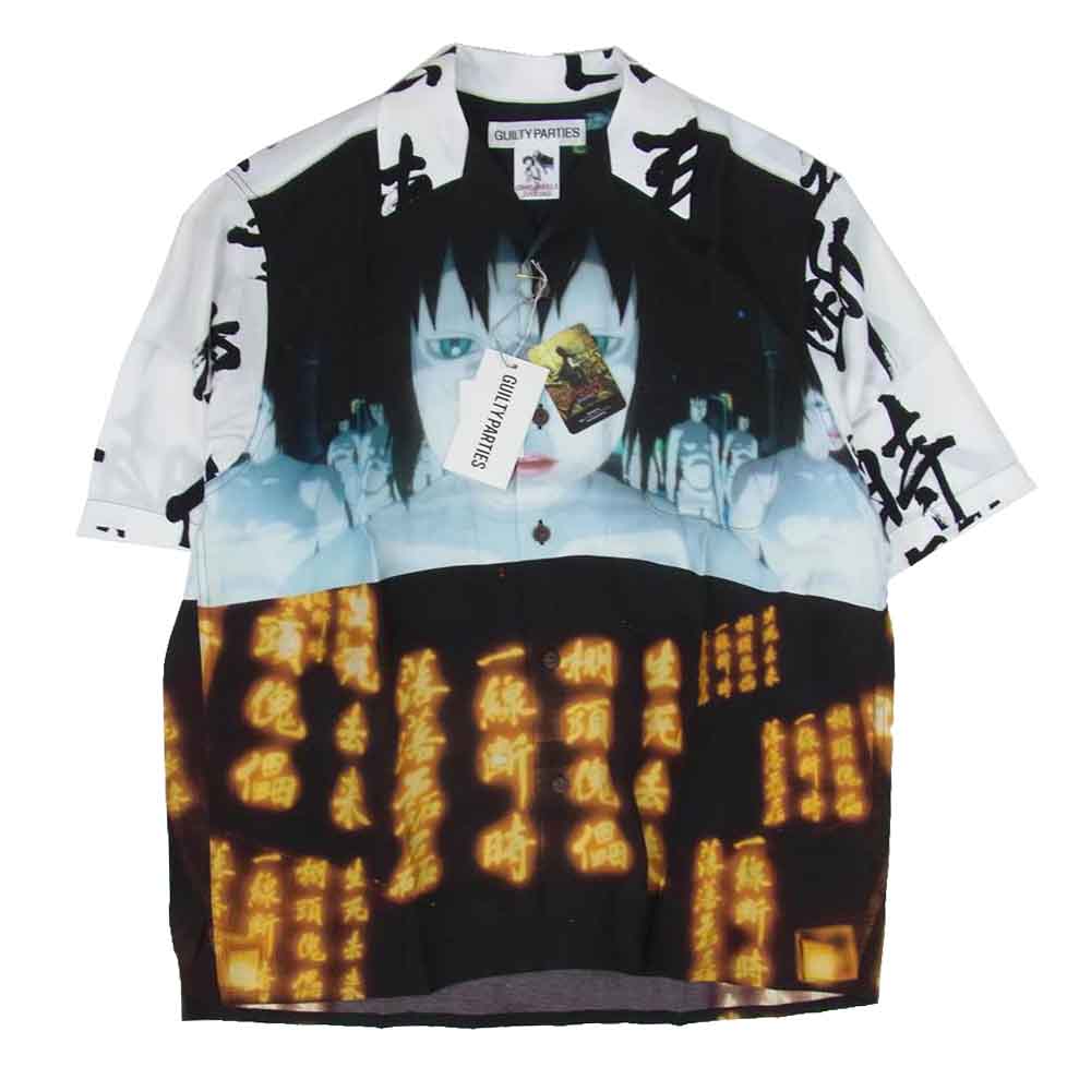WACKO MARIA ワコマリア 24SS INNOCENCE-WM-HI02 INNOCENCE S/S HAWAIIAN SHIRT TYPE-2 攻殻機動隊 ハワイアン アロハ 半袖 シャツ ホワイト系 M【新古品】【未使用】【中古】