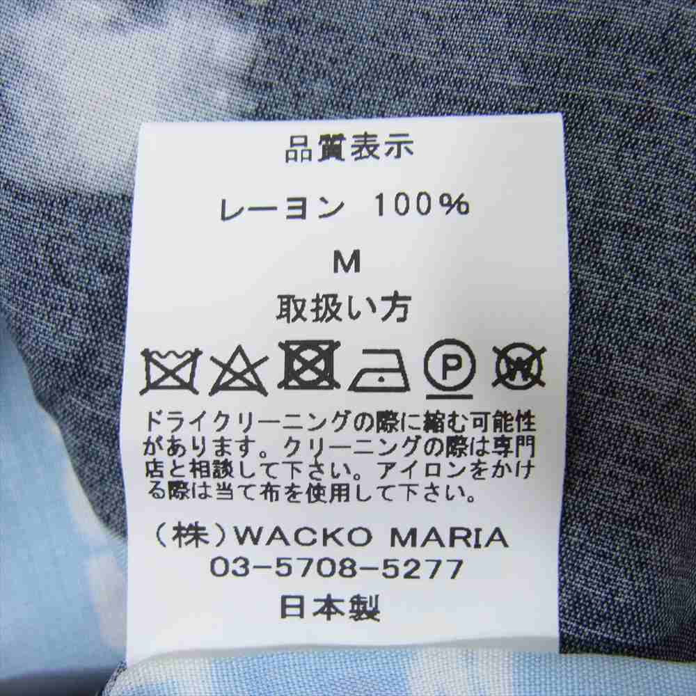 WACKO MARIA ワコマリア 24SS BLUENOTE-WM-HI03 BLUE NOTE HAWAIIAN SHIRT TYPE-3 ブルーノート レコード ハワイアン アロハ 半袖 シャツ ブルー系 M【新古品】【未使用】【中古】