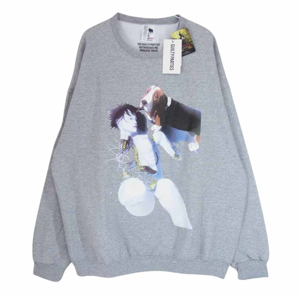 WACKO MARIA ワコマリア 24SS INNOCENCE-WM-SS01 × 攻殻機動隊 INNOCENCE CREW NECK SWEAT SHIRT TYPE-1 イノセンス クルーネック スウェットシャツ グレー系 XXL【新古品】【未使用】【中古】