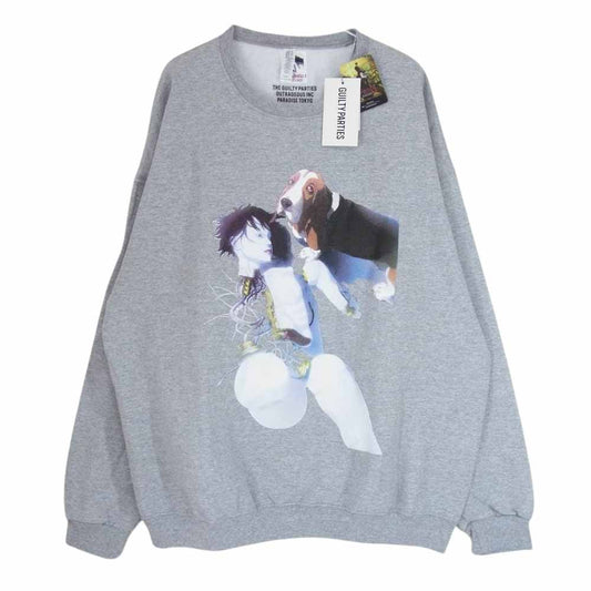 WACKO MARIA ワコマリア 24SS INNOCENCE-WM-SS01 × 攻殻機動隊 INNOCENCE CREW NECK SWEAT SHIRT TYPE-1 イノセンス クルーネック スウェットシャツ グレー系 XXL【新古品】【未使用】【中古】