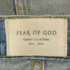 FEAR OF GOD フィアオブゴッド FOURTH COLLECTION 4th コレクション SELVEDGE DENIM VINTAGE INDIGO JEAN クラッシュ ダメージ加工 裾ジップ セルビッチ デニム パンツ インディゴブルー系【中古】