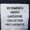 VETEMENTS ヴェトモン 24SS UE64TR600NN Inside Out Embroidered Logo インサイドアウト エンブロイダリー ロゴ 半袖 Tシャツ ネイビー系 L【中古】