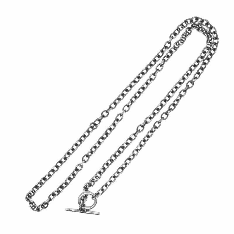 GABOR ガボール ガボラトリーホールディング 4.7Chain & 1/8 T-bar Necklace 65cm クラシックTバー ネックレス チェーン シルバー系【中古】