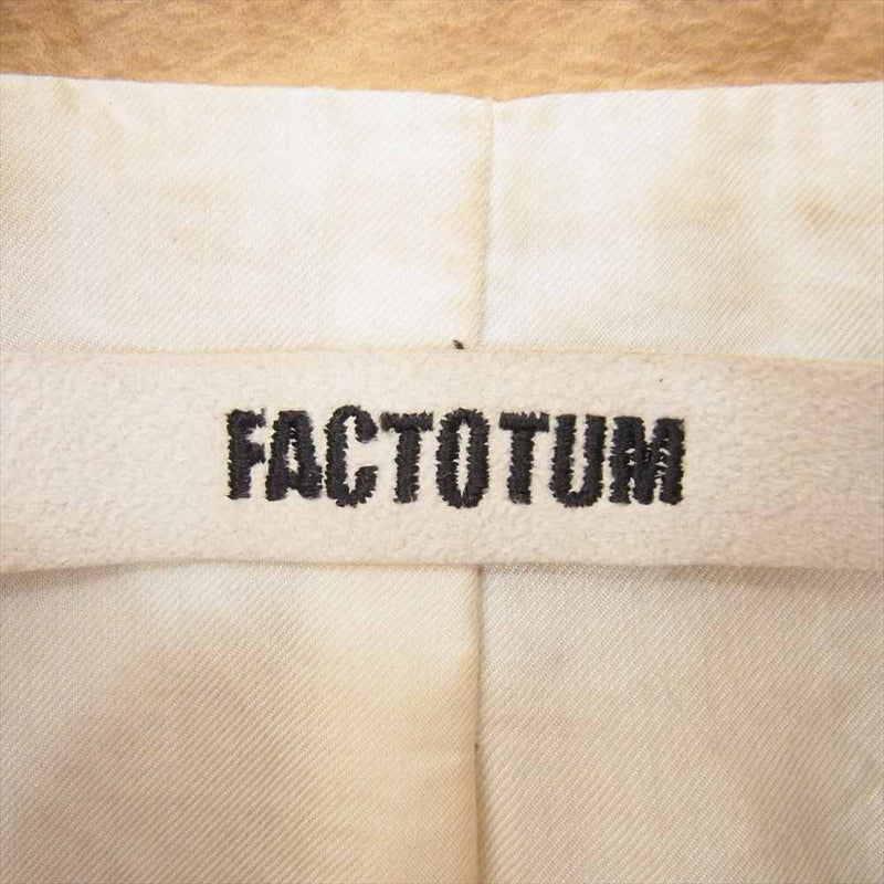 FACTOTUM ファクトタム 121505 ラム レザー ジャケット ブルゾン ブラウン系 46【中古】