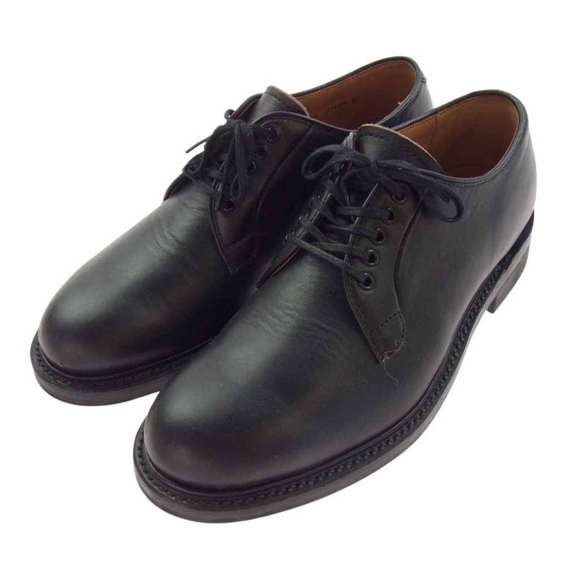 ウィールローブ 15066 PLAIN TOE BLUCHER レザー シューズ  ブラック系 7E【中古】