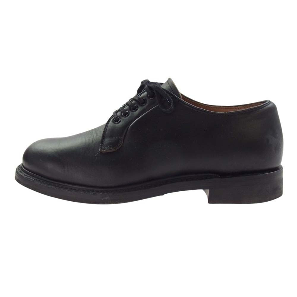 ウィールローブ 15066 PLAIN TOE BLUCHER レザー シューズ  ブラック系 7E【中古】