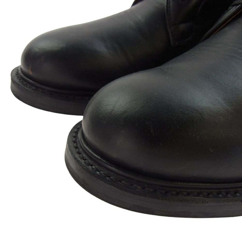 ウィールローブ 15066 PLAIN TOE BLUCHER レザー シューズ  ブラック系 7E【中古】