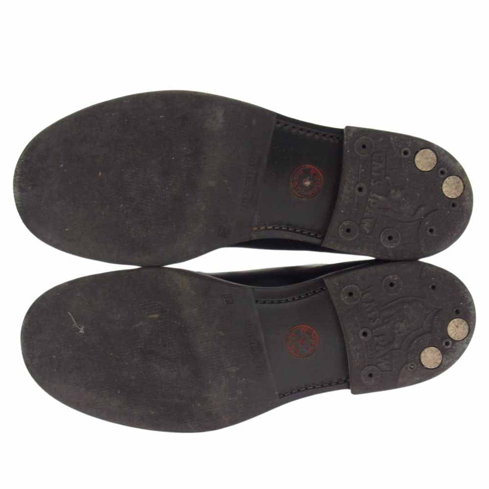 ウィールローブ 15066 PLAIN TOE BLUCHER レザー シューズ  ブラック系 7E【中古】