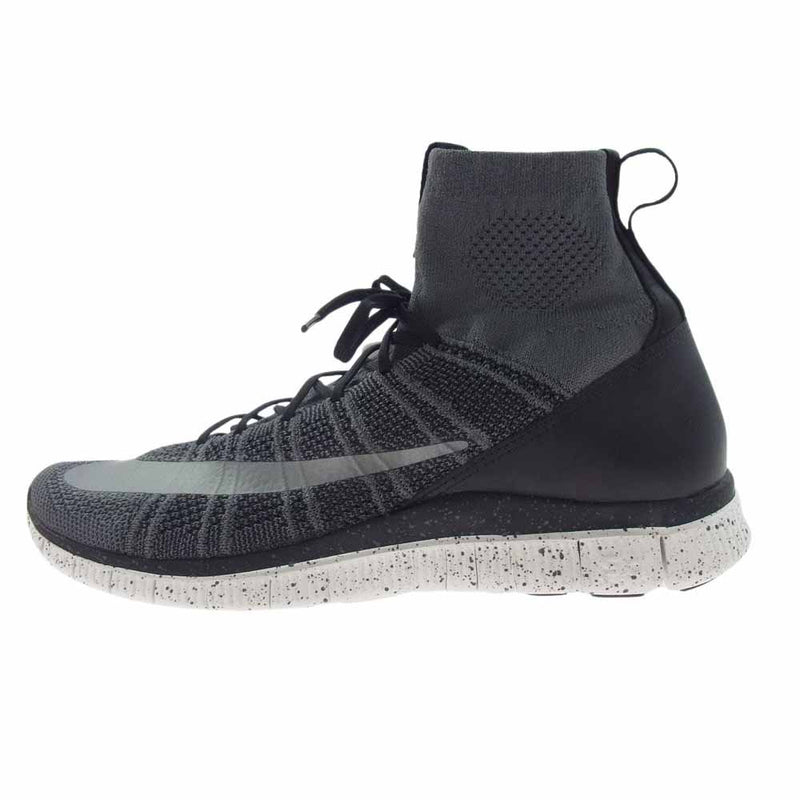 NIKE ナイキ 805554-004 FREE FLYKNIT MERCURIAL フリーフライニット マーキュリアル ダークグレー スニーカー ブラック系 27cm【美品】【中古】