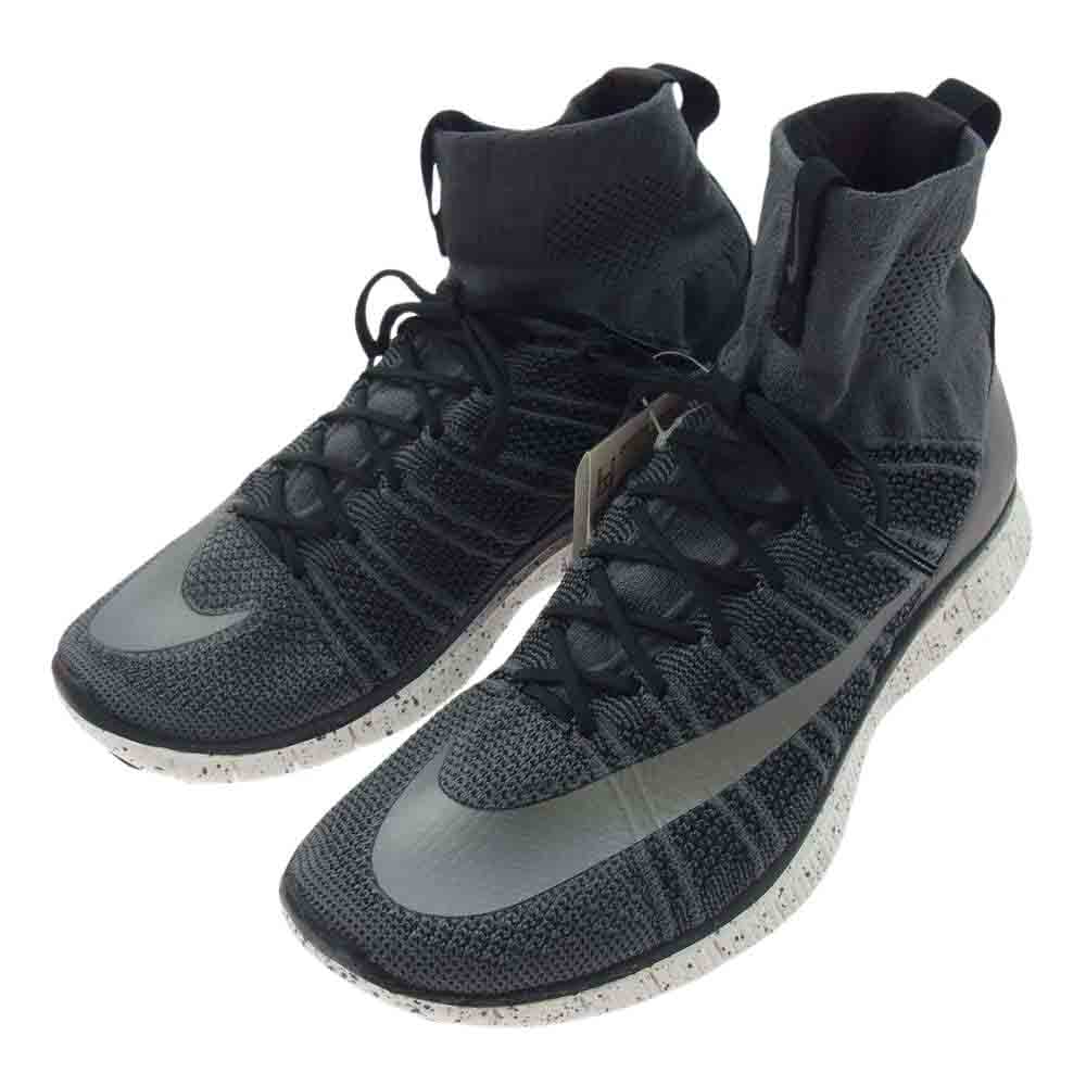 NIKE ナイキ 805554-004 FREE FLYKNIT MERCURIAL フリーフライニット マーキュリアル ダークグレー スニーカー ブラック系 27cm【美品】【中古】