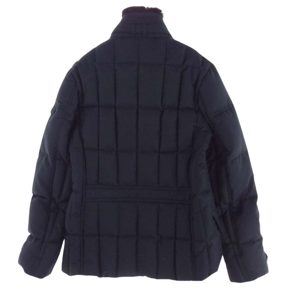 ムーレー SIRO-L カシミヤ ウール ダブルブレスト ダウン ジャケット ダークネイビー系 44【美品】【中古】