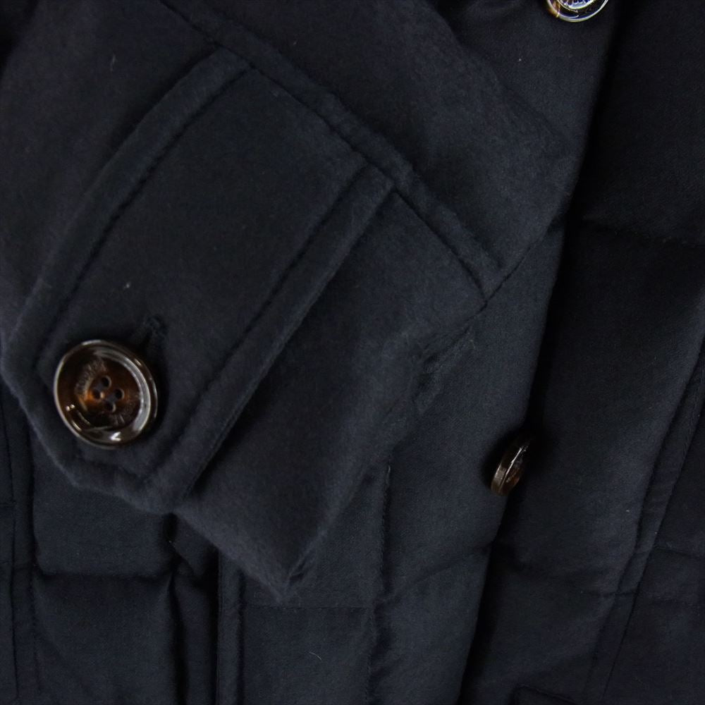 ムーレー SIRO-L カシミヤ ウール ダブルブレスト ダウン ジャケット ダークネイビー系 44【美品】【中古】