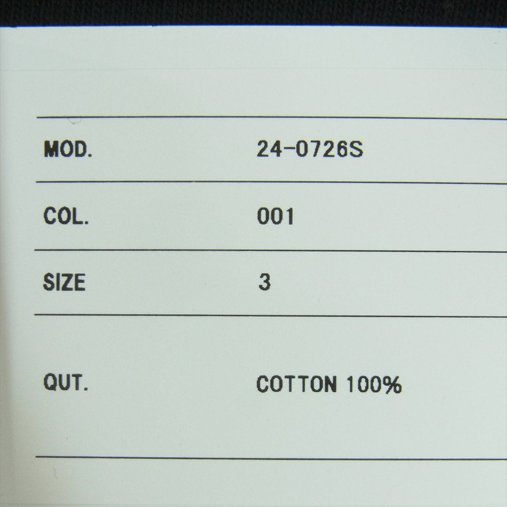 Carhartt カーハート 24-0726S sacai サカイ 24SS WIP L/S T-Shirt ロングスリーブ Tシャツ 長袖 ブラック系 3【極上美品】【中古】