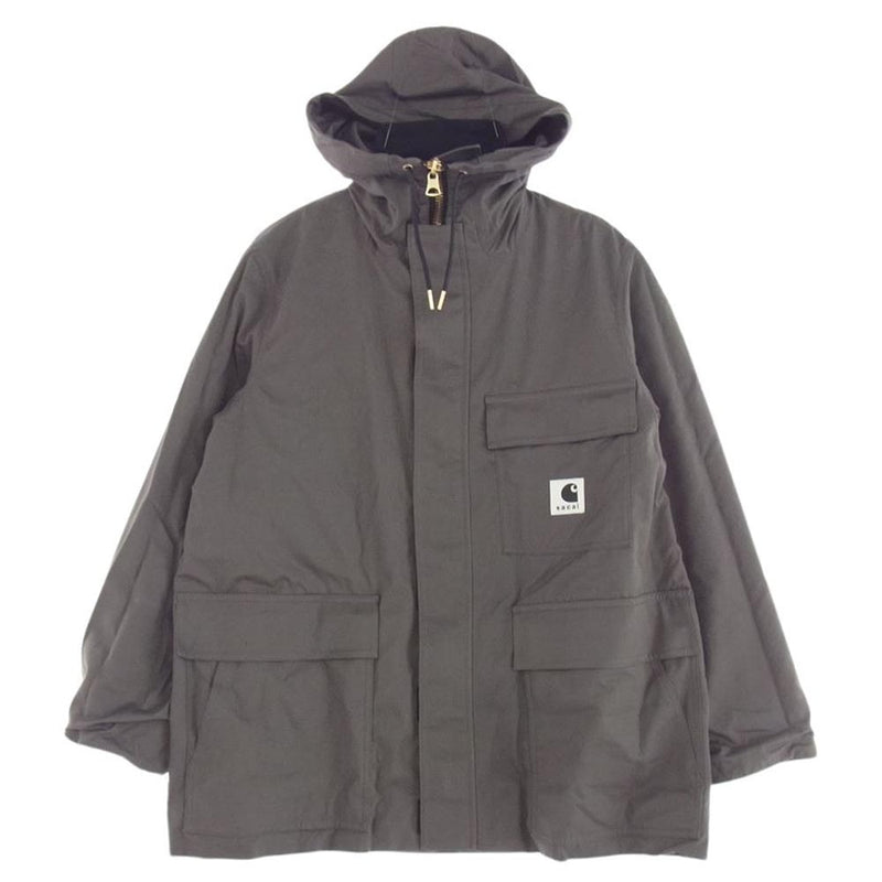 Carhartt カーハート × sacai サカイ 24SS 24-03390M WIP reversible DUCK COAT リバーシブル ダック コート ブラック系 1【極上美品】【中古】