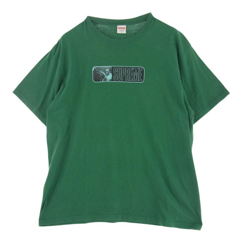 Supreme シュプリーム 21SS Miles Davis Tee ロゴ プリント 半袖 Tシャツ カットソー グリーン系 XL【中古】