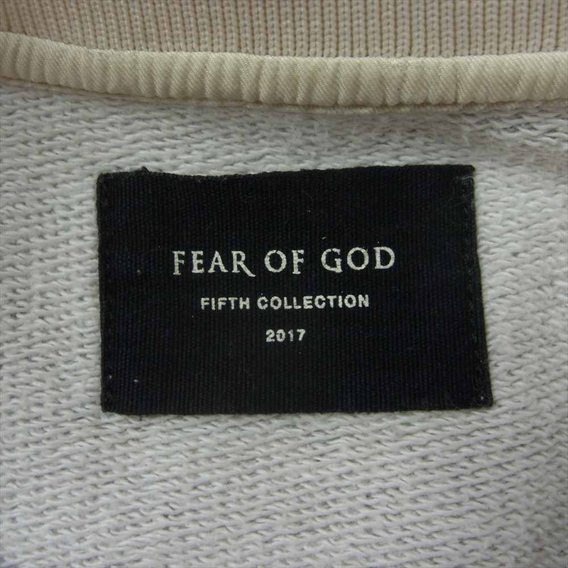 FEAR OF GOD フィアオブゴッド FIFTH COLLECTION フィフスコレクション オーバーサイズ スウェット ポロシャツ Tシャツ グレー系 M【中古】