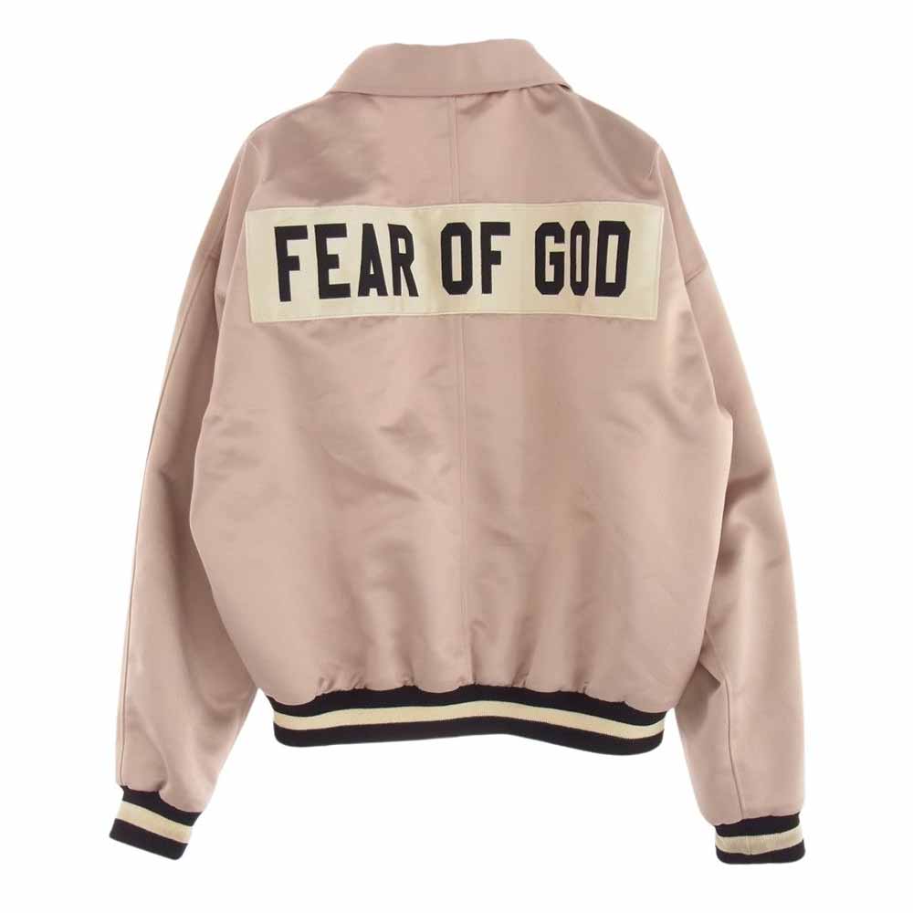 FEAR OF GOD フィアオブゴッド FIFTH COLLECTION 5th フィフスコレクション Satin Baseball Coach Jacket サテン ベースボール コーチジャケット ブルゾン ピンク系 S【中古】