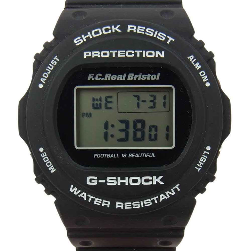 G-SHOCK ジーショック DW-5750E F.C.Real Bristol F.C.R.B. TEAM C レアル ブリストル F.C.R.B. チーム デジタル 腕時計 ウォッチ ブラック系【中古】