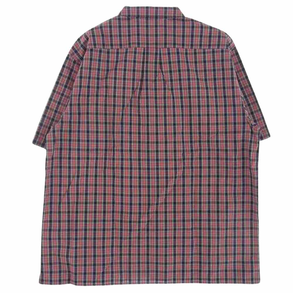 Supreme シュプリーム 24SS Loose Fit Mini Plaid S/S Shirt ルーズフィット ミニ プレイド チェック ロゴ刺繍 半袖 シャツ マルチカラー系 XL【美品】【中古】