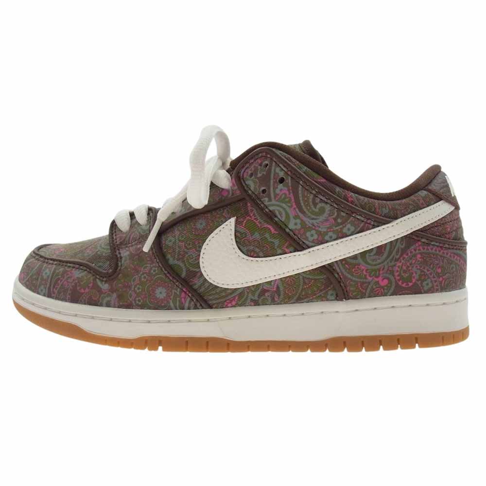 NIKE ナイキ DH7534-200  SB Dunk Low PRM Brown Paisley エスビー ダンク ロー PRM ブラウン ペイズリー ローカット スニーカー ブラウン系 マルチカラー系 27cm 【新古品】【未使用】【中古】