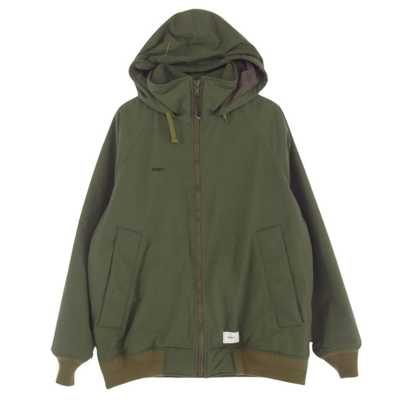 WTAPS ダブルタップス 19AW 192BRDT-JKM02 INCOM JACKET インカム バックロゴ フーデット 裏起毛 ジャケット カーキ系 3【中古】