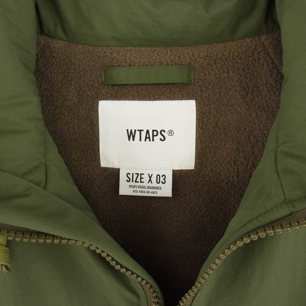 WTAPS ダブルタップス 19AW 192BRDT-JKM02 INCOM JACKET インカム バックロゴ フーデット 裏起毛 ジャケット カーキ系 3【中古】