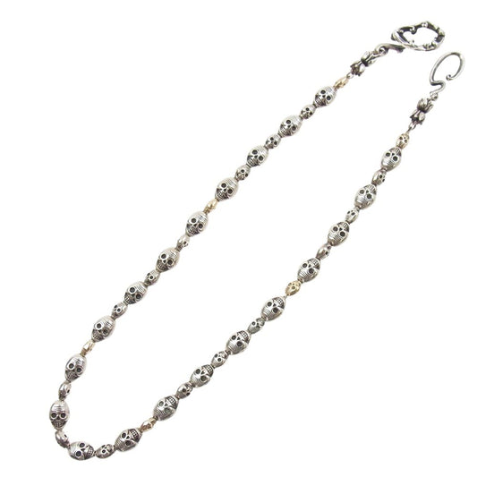 NUMBER(N)INE ナンバーナイン MAGICAL DESIGN マジカルデザイン K10×シルバー950 NM-F4006B スマイルスカル ウォレットチェーン シルバー系【中古】