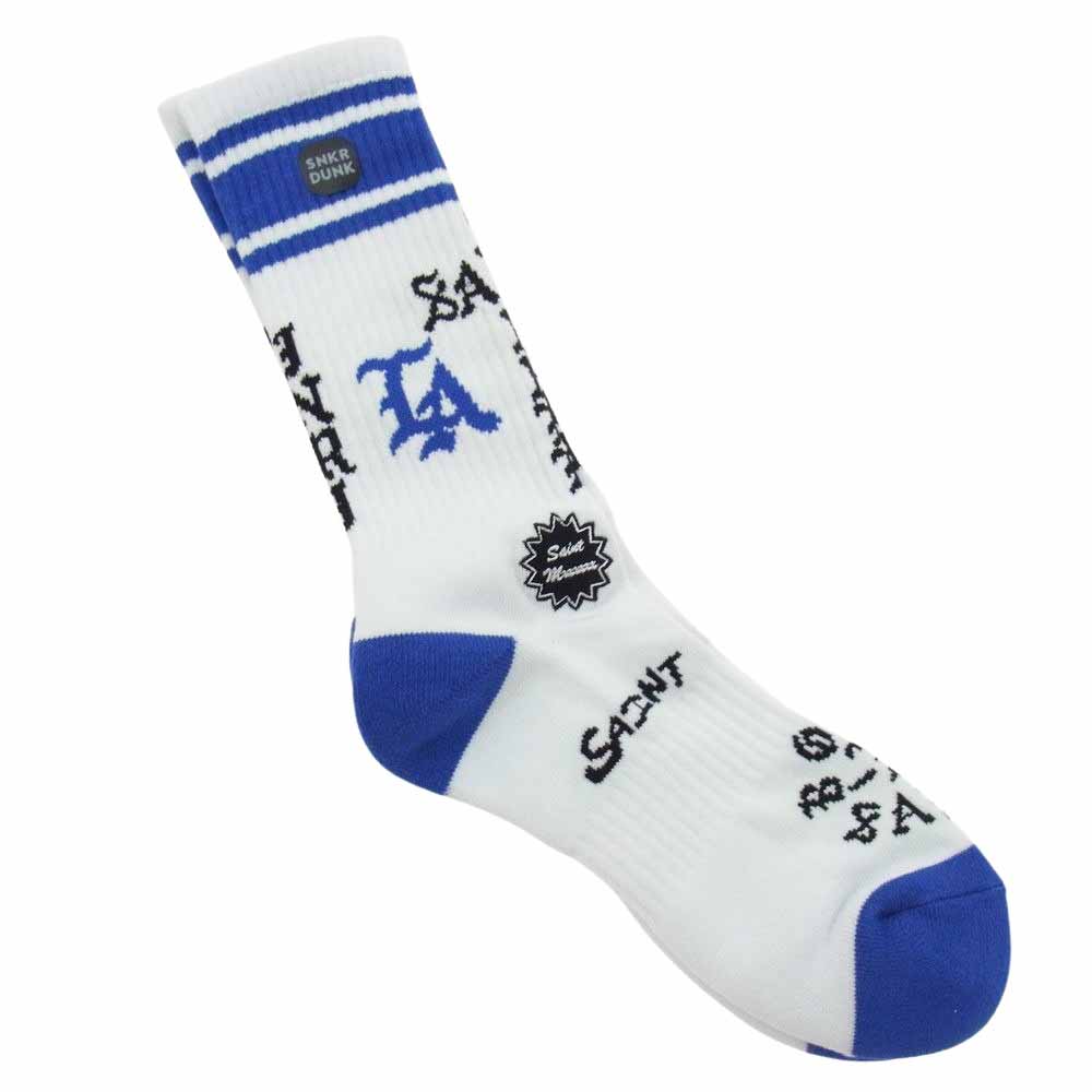 SAINT MICHAEL セントマイケル 24SS × BORN X RAISED ボーンX レイズド LA SOCKS ホワイト系 ブルー系【新古品】【未使用】【中古】