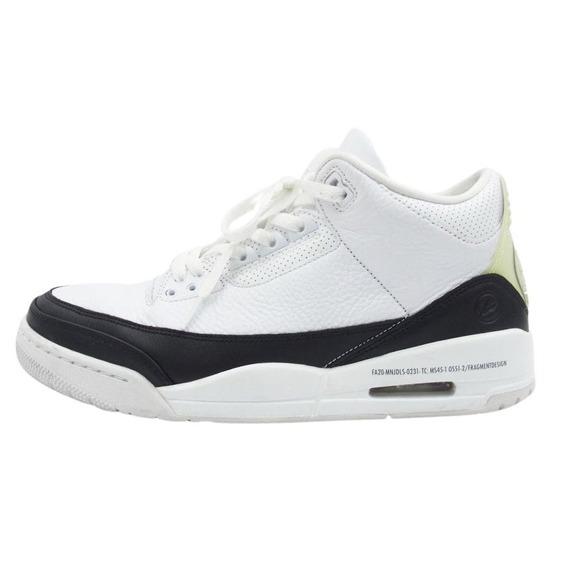 NIKE ナイキ DA3595-100 × Fragment Nike Air Jordan3 フラグメント エアジョーダン3 ハイカット スニーカー シューズ ホワイト系 28.5cm【中古】