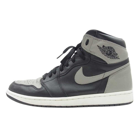 NIKE ナイキ 555088-013 AIR JORDAN 1 RETRO HIGH OG SHADOW エアジョーダン1 ハイ シャドウ カットスニーカー ブラック系 グレー系 28.5cm【中古】