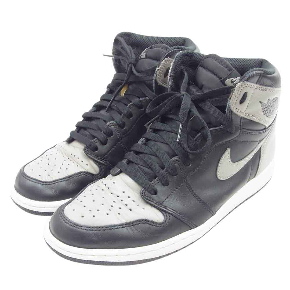 NIKE ナイキ 555088-013 AIR JORDAN 1 RETRO HIGH OG SHADOW エアジョーダン1 ハイ シャドウ カットスニーカー ブラック系 グレー系 28.5cm【中古】