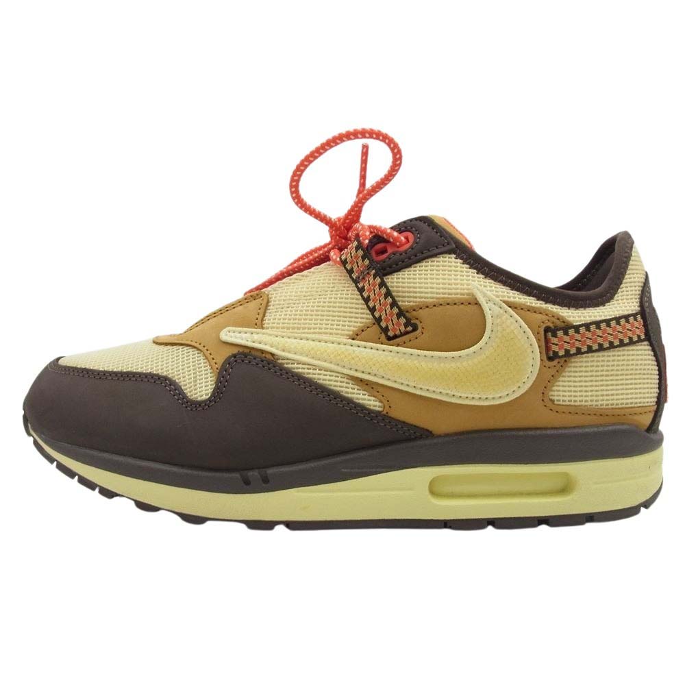 NIKE ナイキ D09329-200 × TRAVIS SCOTT AIR MAX 1 CACTUS Brown トラヴィススコット エアマックス 1 カクタス ローカット スニーカー ベージュ系 ブラウン系 28cm【美品】【中古】