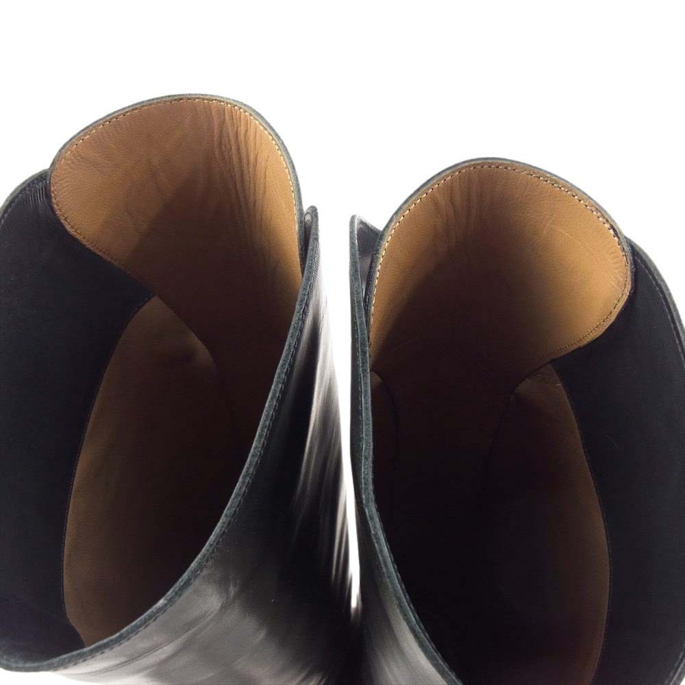 サルトル イタリア製 ジップアップ レザー ロング ブーツ ブラック系 37【中古】