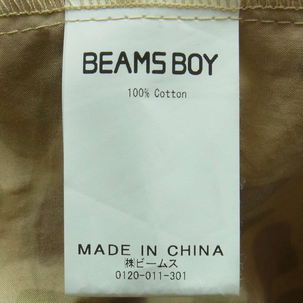 BEAMS ビームス 13-19-0545-803 BEAMS BOY コットン ポプリン レオパード モッズ コート ライトブラウン系 ブラウン系 FREE【中古】
